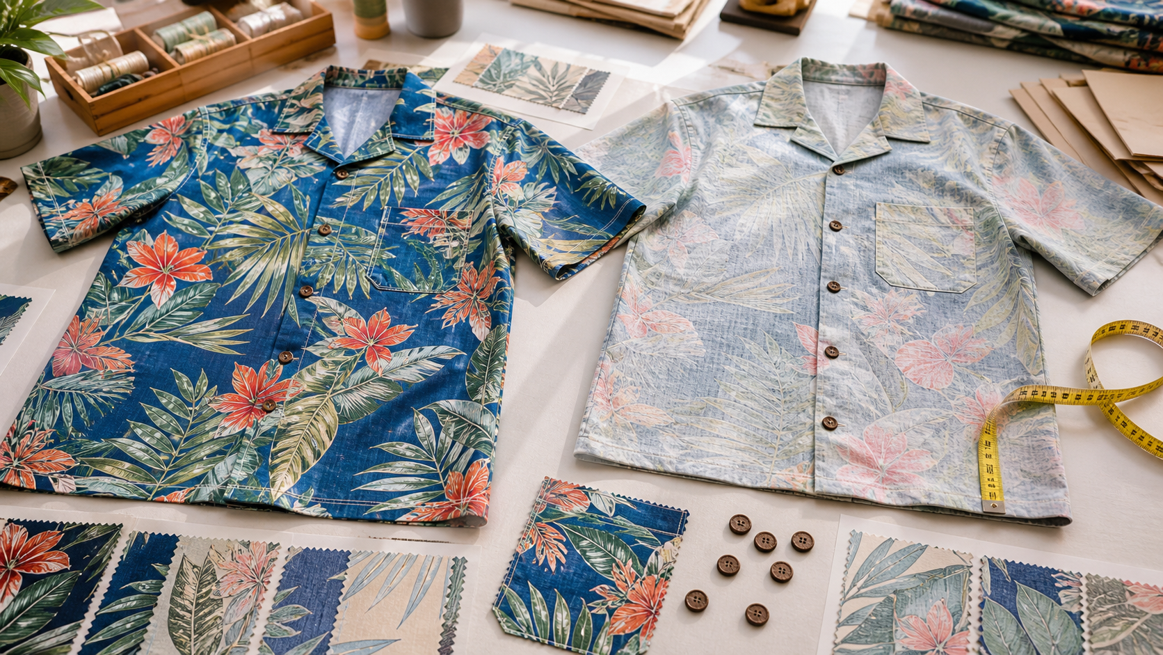 Reverse-Print Aloha Shirt Sample Inspection