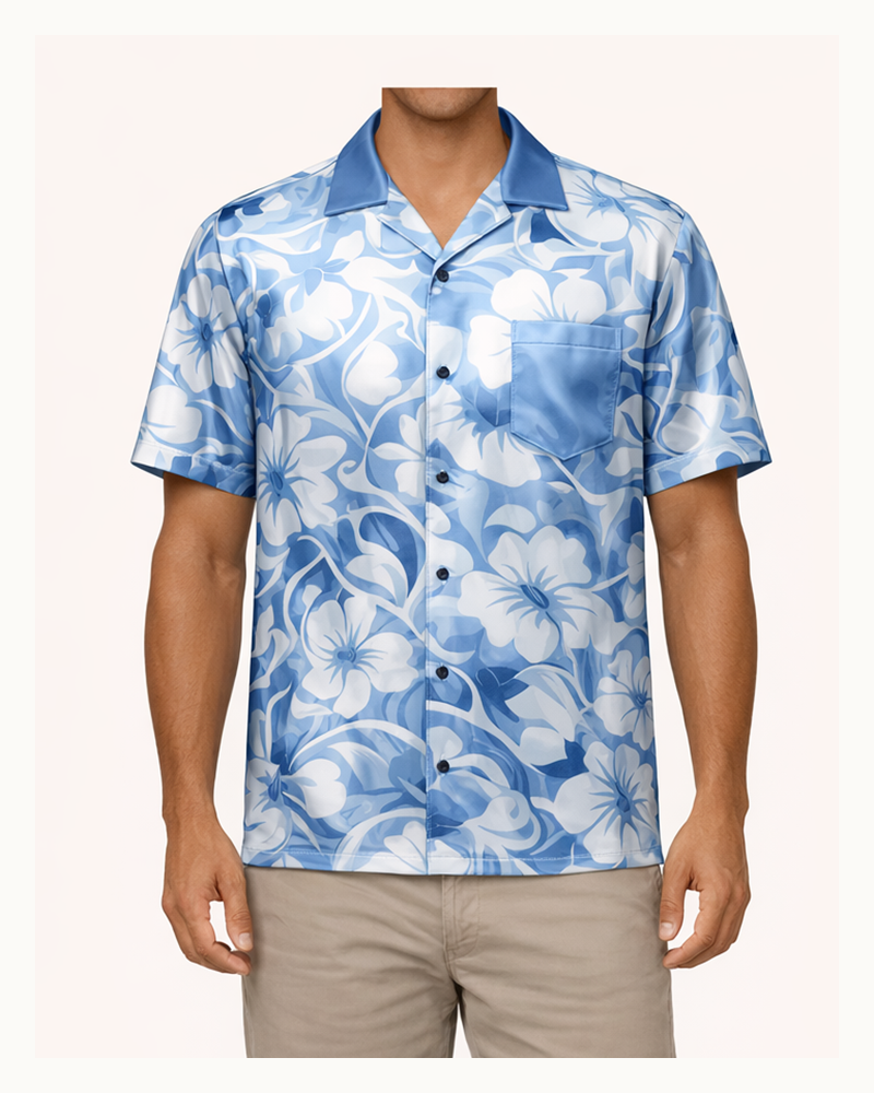 Smooth Woven Camp Shirt (XLSX-09) — Aloha Shirts by Aloha & Co