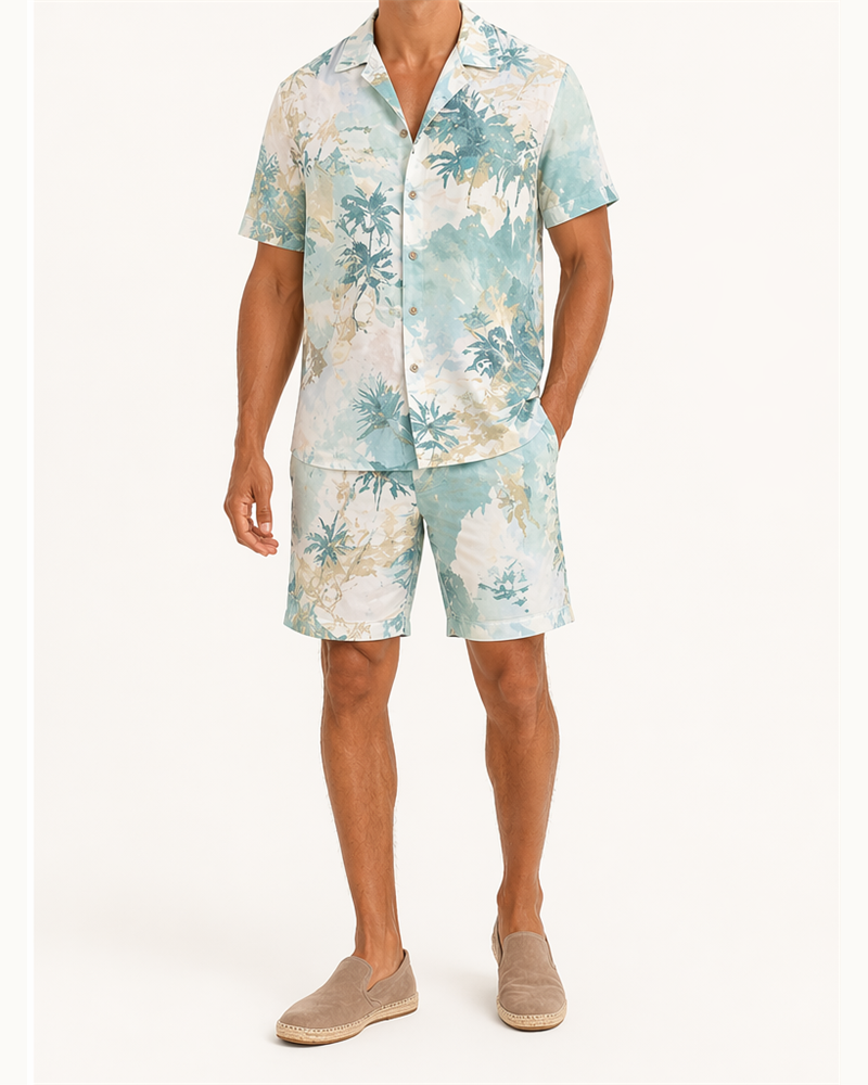 Rayon Shirt + Shorts (MS1001) — Matching Sets by Aloha & Co