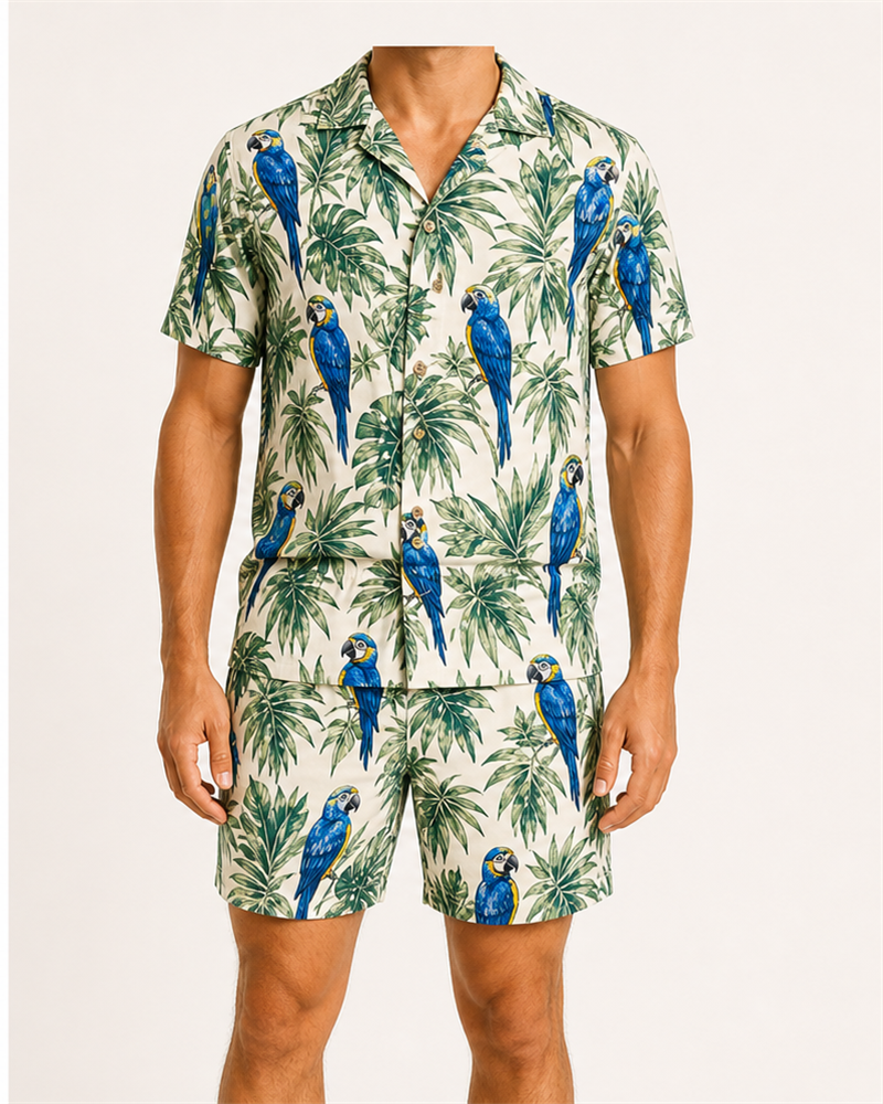 Rayon Shirt + Shorts (MS1001) — Matching Sets by Aloha & Co