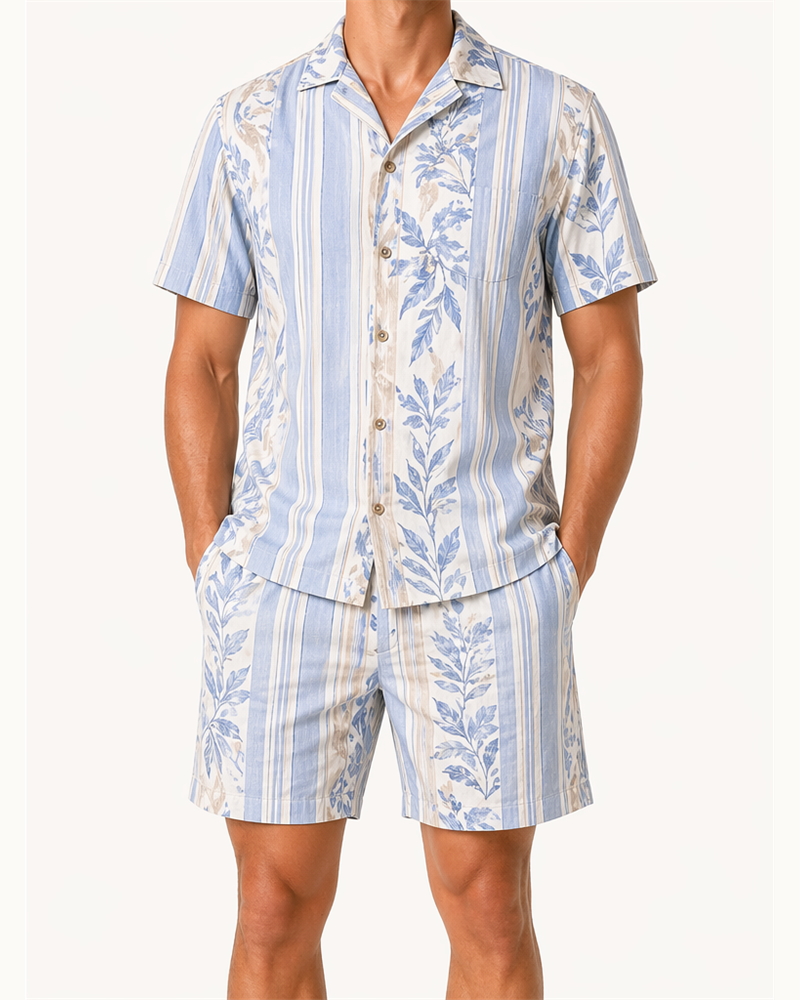 Cotton Poplin Shirt + Shorts (MS1002) — Matching Sets by Aloha & Co