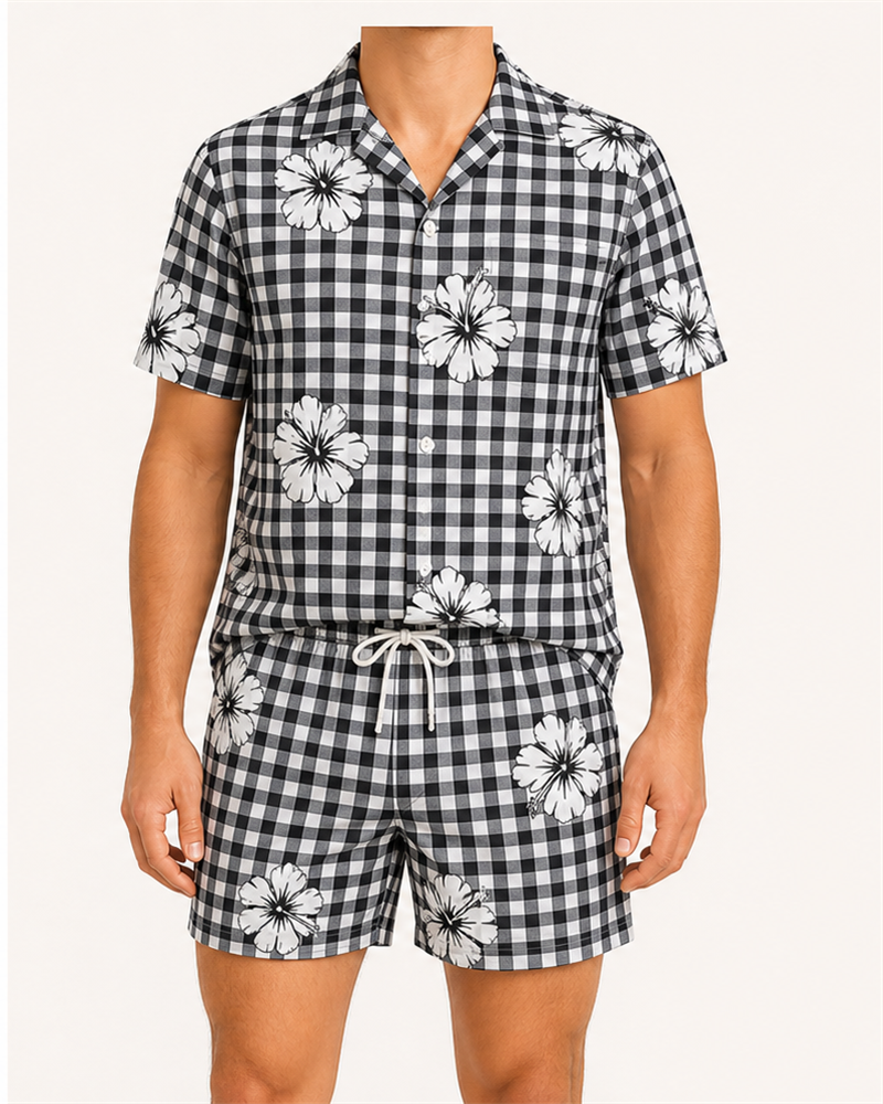 Cotton Poplin Shirt + Shorts (MS1002) — Matching Sets by Aloha & Co