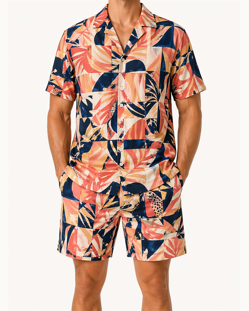 Polyester Shirt + Shorts (MS1003) — Matching Sets by Aloha & Co