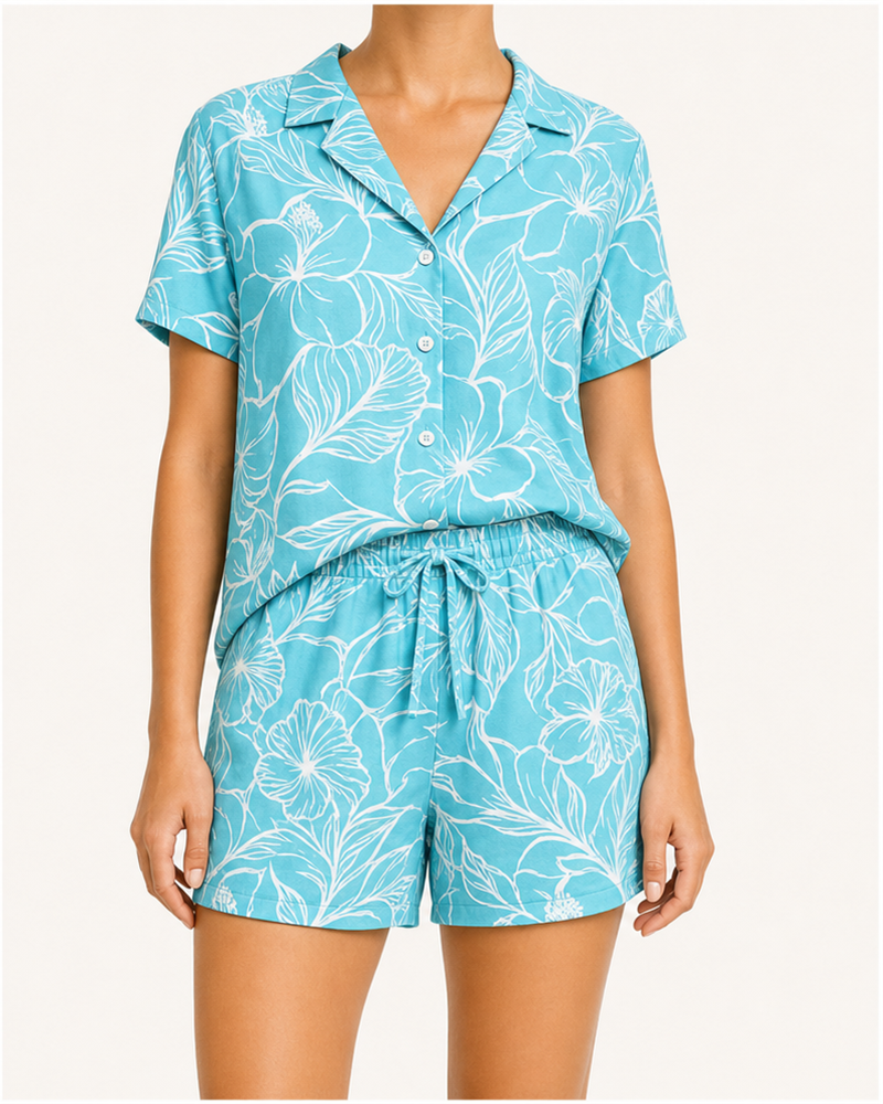 Rayon Top + Shorts (MSW2001) — Matching Sets by Aloha & Co