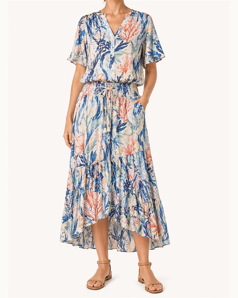 Rayon Top + Skirt (MSW2101) — Matching Sets by Aloha & Co