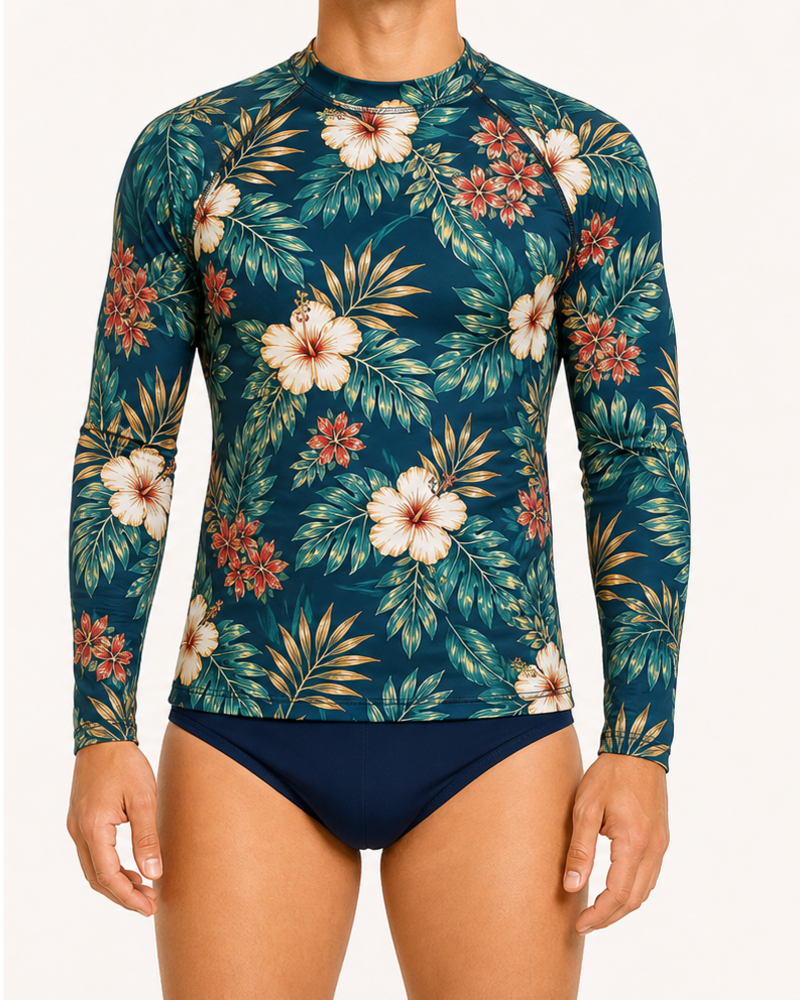 UPF50+ Long Sleeve Rash Guard (SW4001) — Swimwear by Aloha & Co