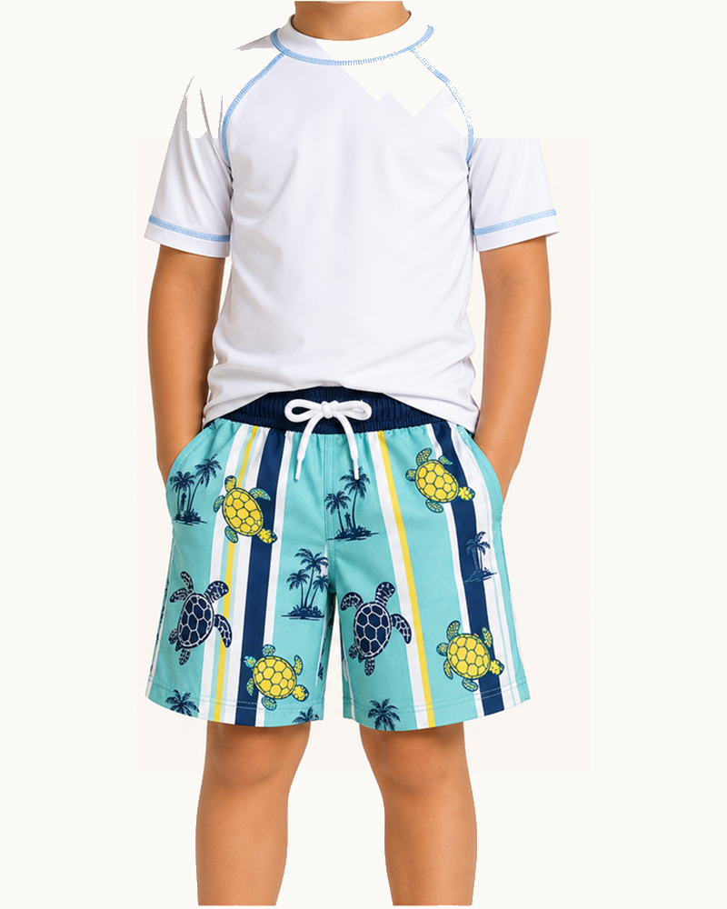 Kids Board Shorts (SWK7001) — Swimwear by Aloha & Co