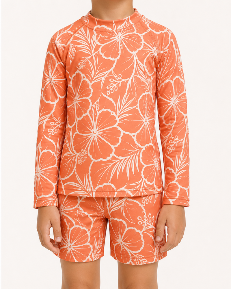 Kids Rash Guard UPF50+ (SWK7002) — Swimwear by Aloha & Co