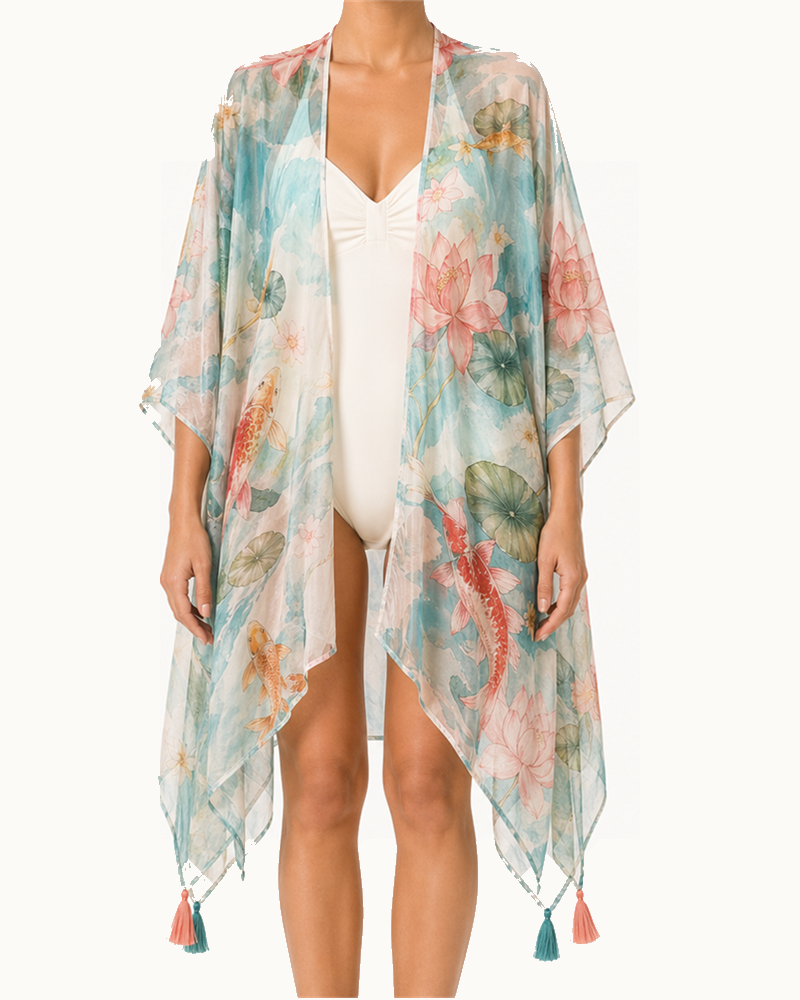 Chiffon Sarong Cover-Up (SWW2201) — Swimwear by Aloha & Co