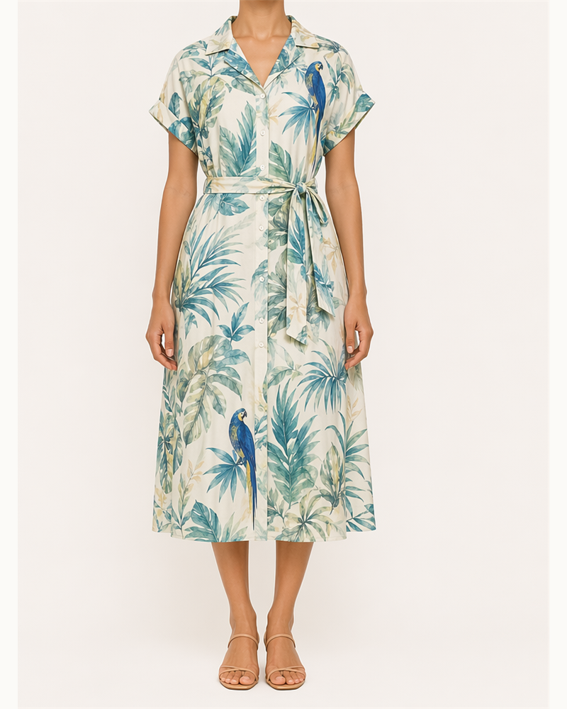 Rayon Shirt Dress (RD1001) — Resort Dresses by Aloha & Co
