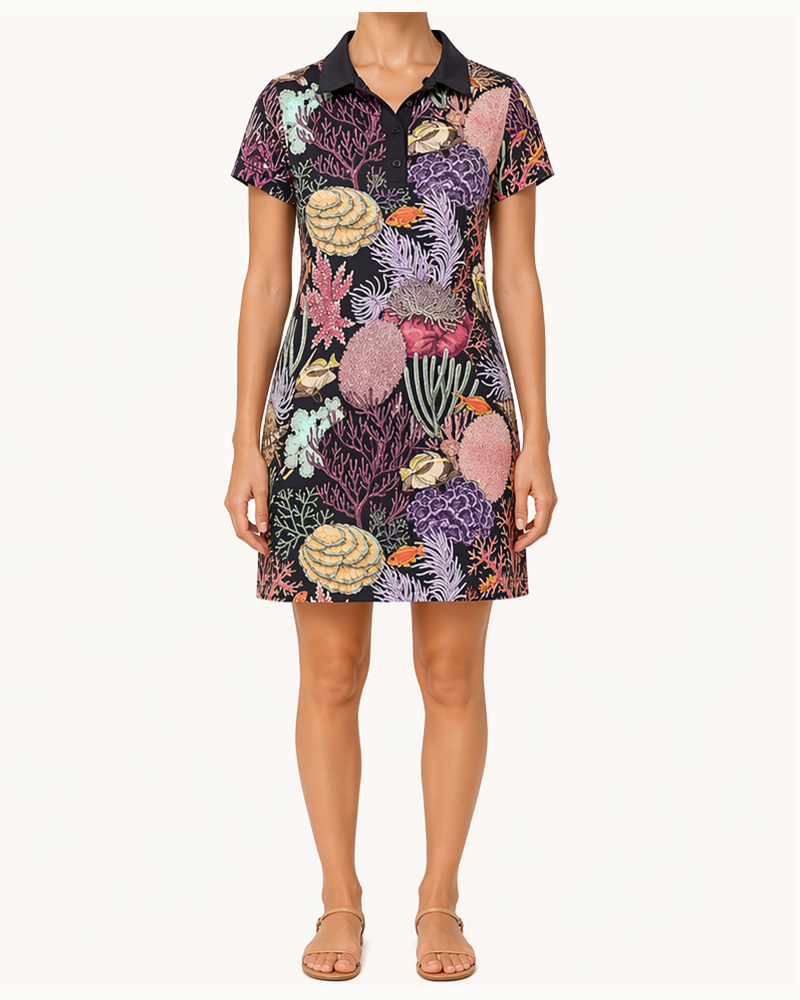 Knitted DTY Polo Dress (RD1101) — Resort Dresses by Aloha & Co