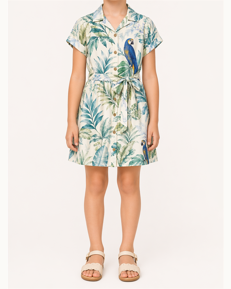 Girls Rayon Shirt Dress (RDK7001) — Resort Dresses by Aloha & Co