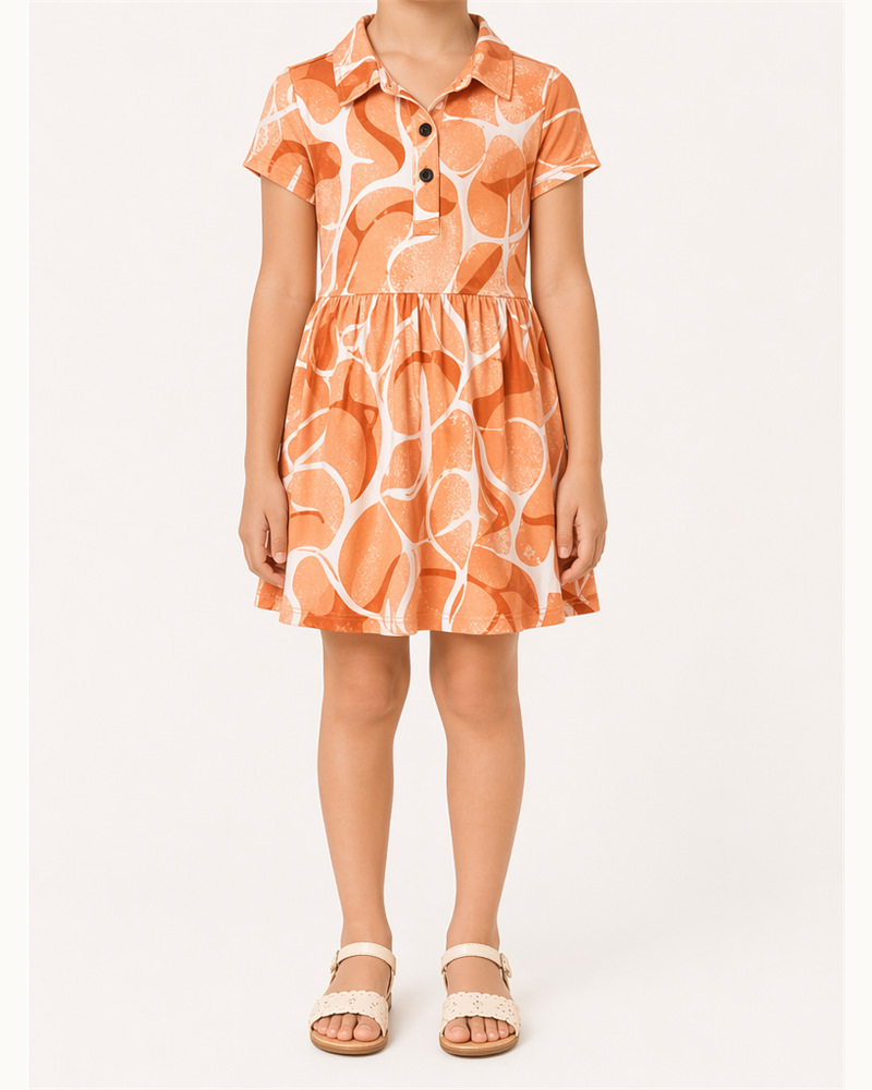 Girls Knitted Polo Dress (RDK7101) — Resort Dresses by Aloha & Co